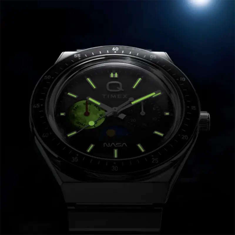 Q Timex NASA 40mm Multifunction Moonphase Men's Watch- TW2Y56700